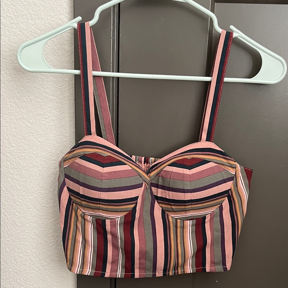 Xhilaration Multicolor Striped Tank Top